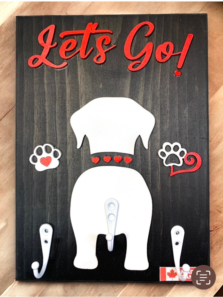 Board # 3 - Let's Go! with 1 Dog Silhouette