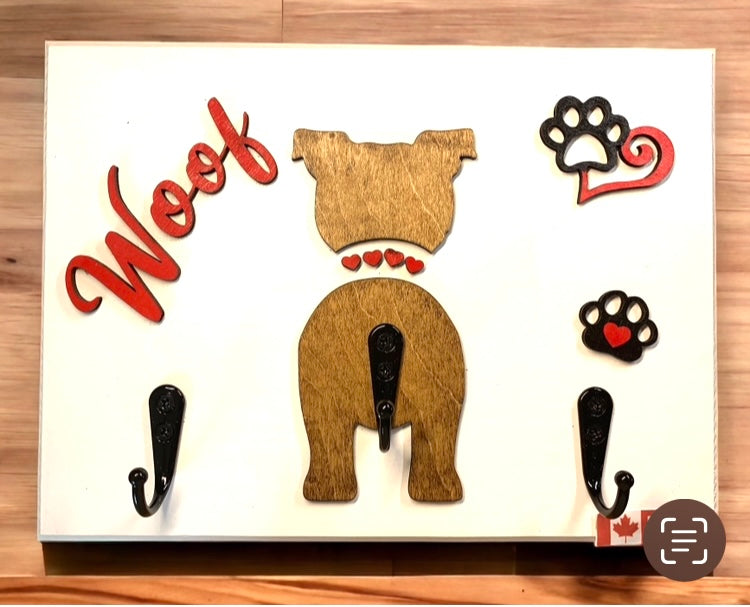 Board # 9 - Woof with 1 Dog Silhouette