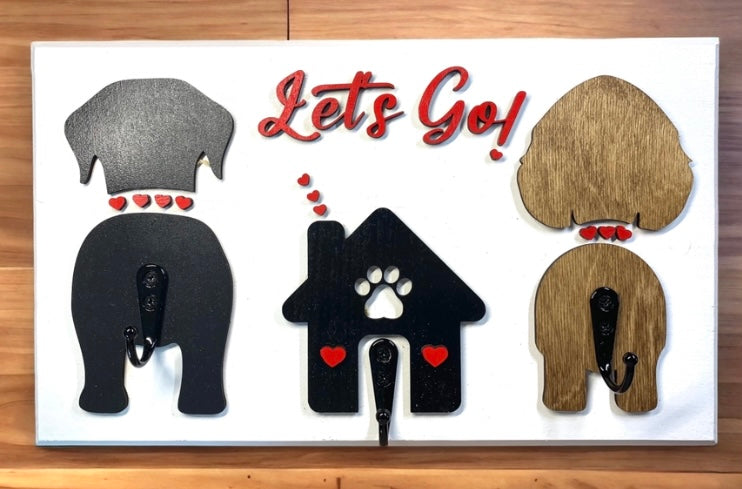 Board # 11 - Let's Go! with 2 Dog Silhouettes