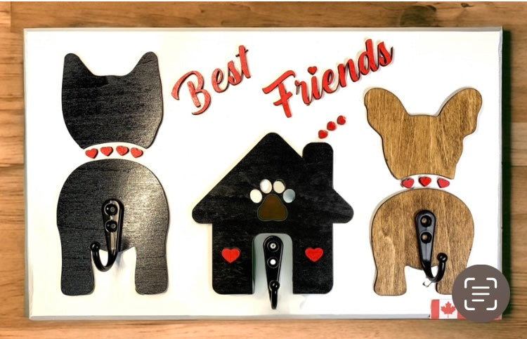 Board # 13 - Best Friends with two Dog Silhouettes