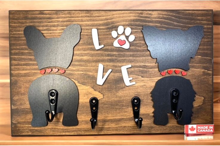 Board # 14 - Love with 2 Dog Silhouettes