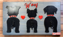 Load image into Gallery viewer, Board # 15 - Woof with 3 Dog Silhouettes
