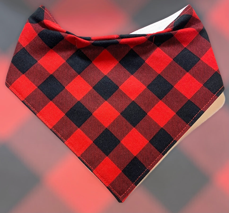 Red & Black Buffalo Check Bandana