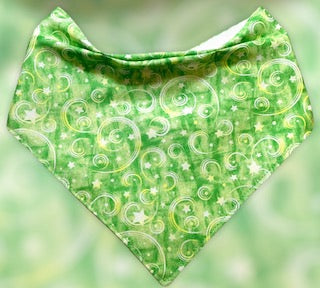 Green Swirls w / Stars Bandana