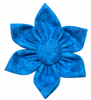 Turquoise Glitter Flower