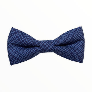 Navy Blue Criss Cross Bow Tie