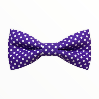 Purple w / Small White Dots Bow Tie