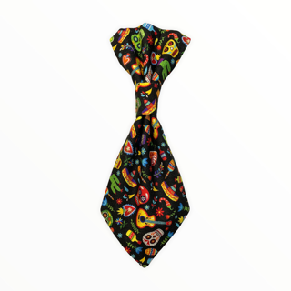 Black w / Mexico Theme Neck Tie
