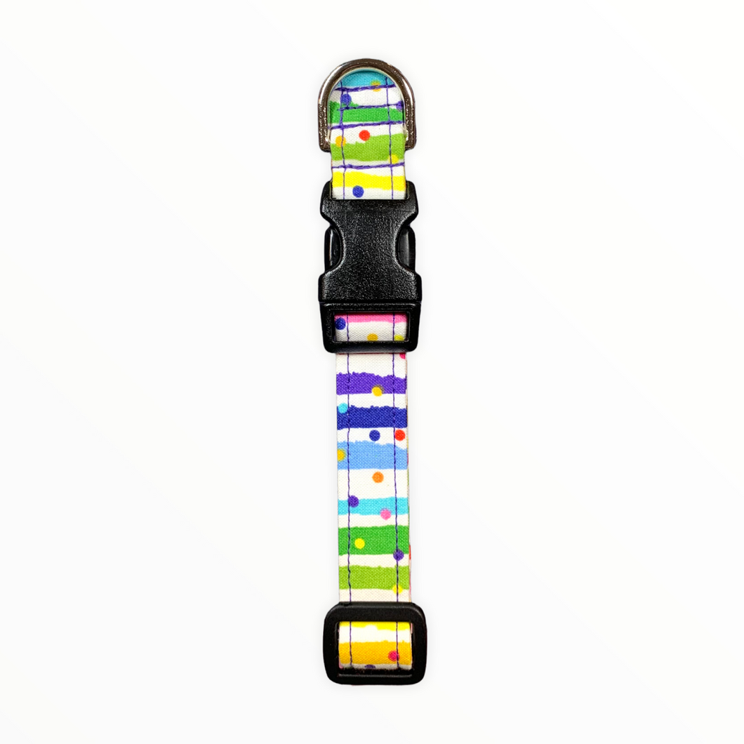 Multi Stripes & Dots Dog Collar