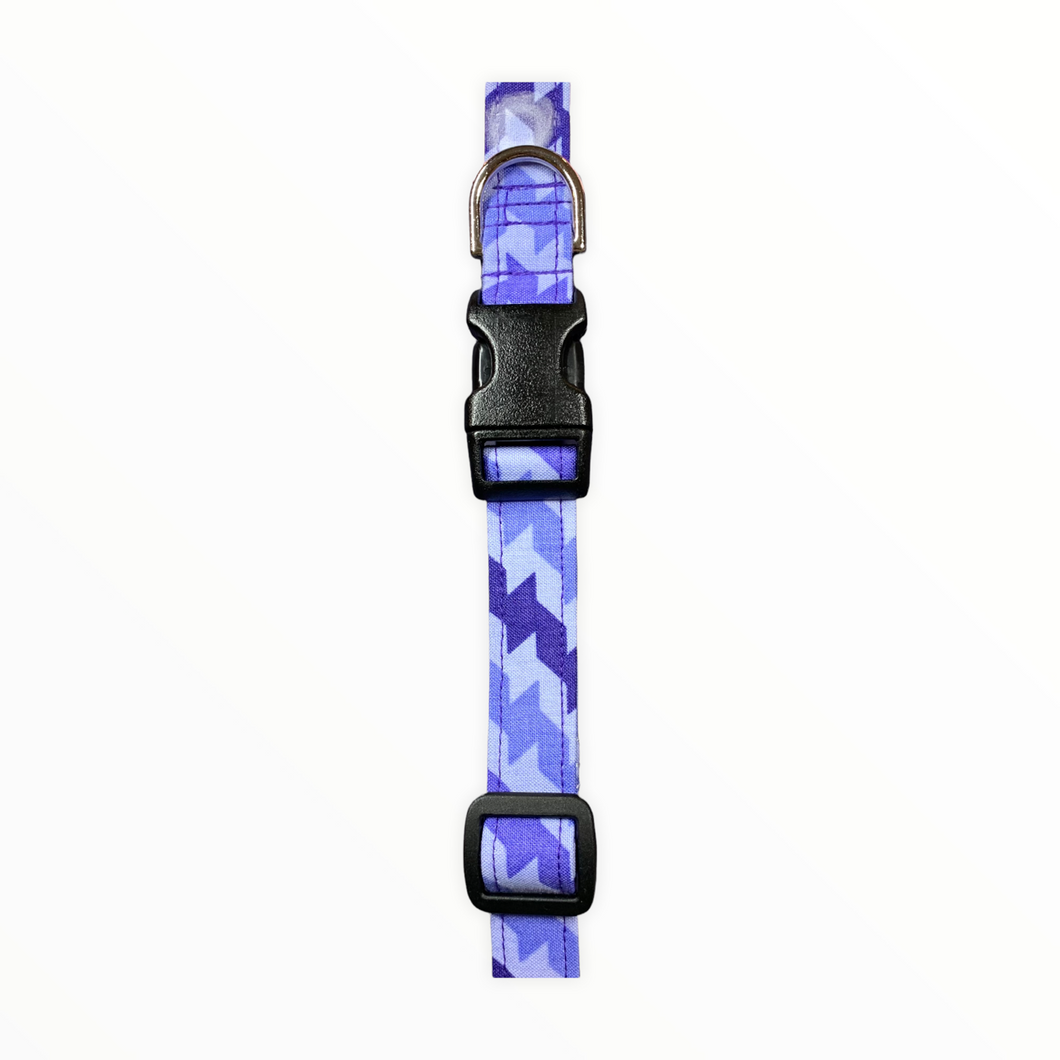 Purple Zig Zag Dog Collar