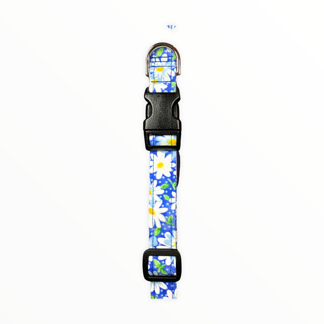 Blue Daisy Dog Collar
