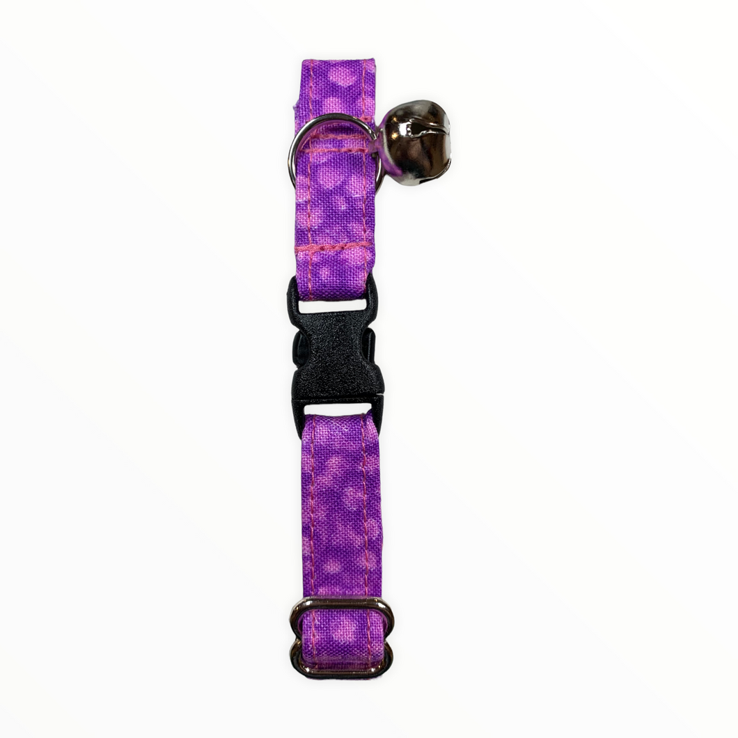 Purple Floral Cat Collar