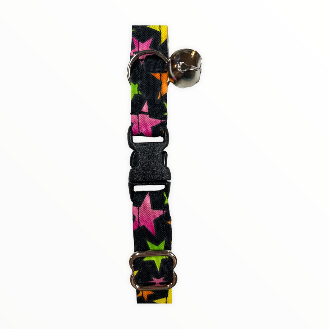 Black w / Neon Stars Cat Collar