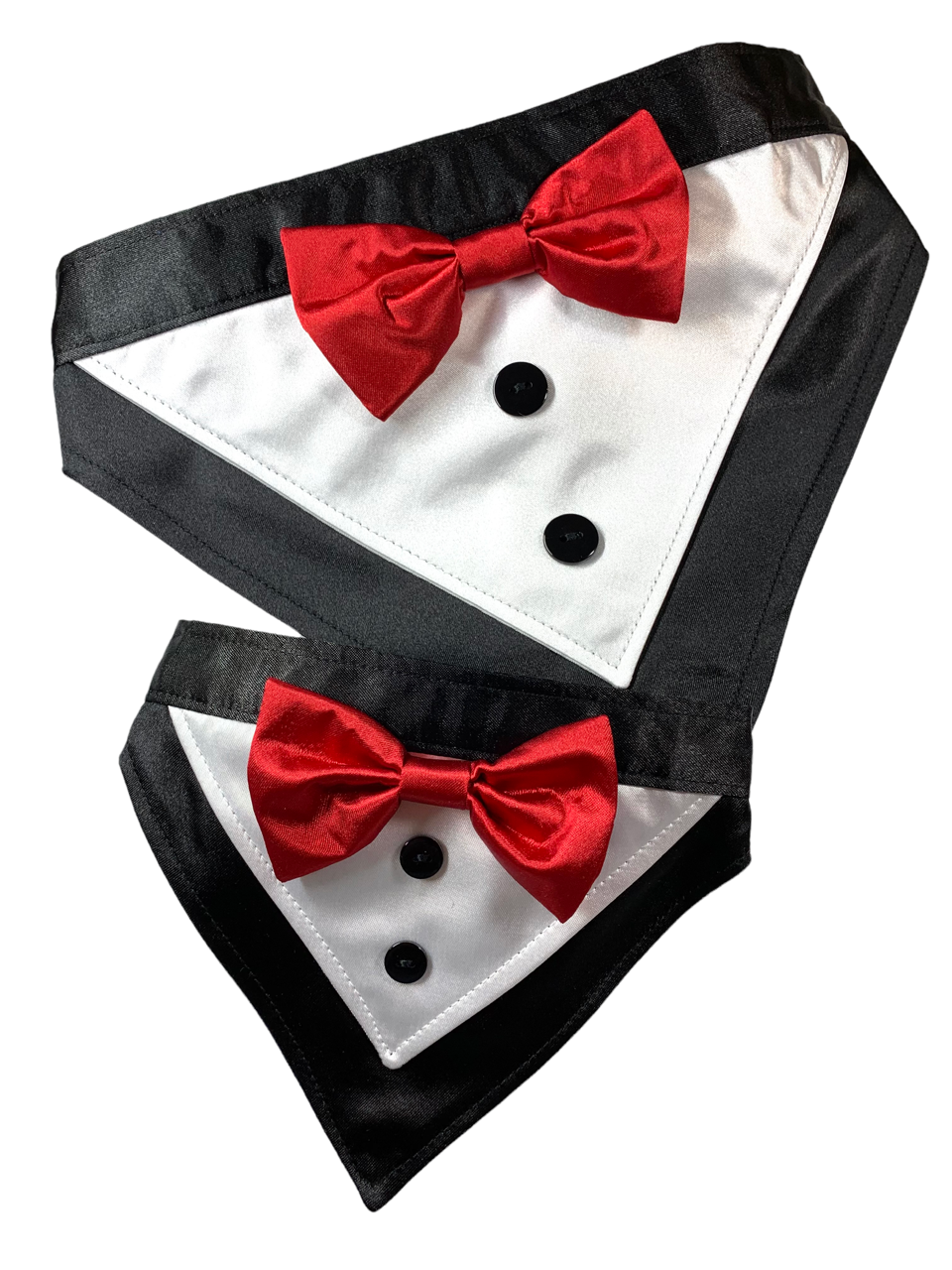 Tuxedo Bandana with Red Bow Tie