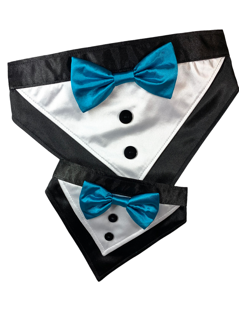 Tuxedo Bandana with Teal Bow Tie